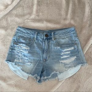 AEO High-Rise Festival Denim Shorts- Size 6